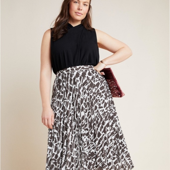 Anthropologie Maeve pleated midi skirt NWT - Picture 1 of 8